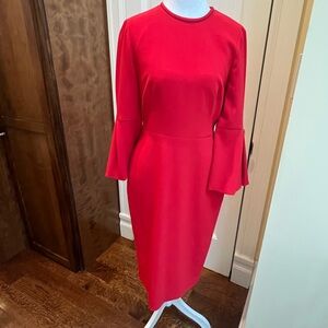 LK Bennet Holiday Red Dress Size 4. Like new!
